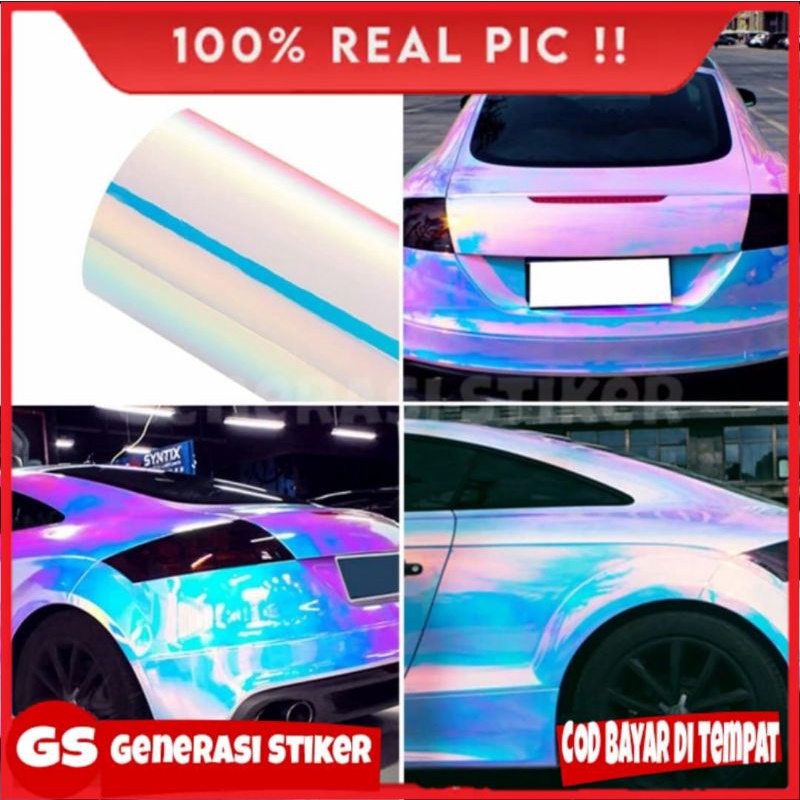 Stiker Skotlet Bunglon Chrome Lembayung Stiker Autonomic Chrome Lembayung Biru