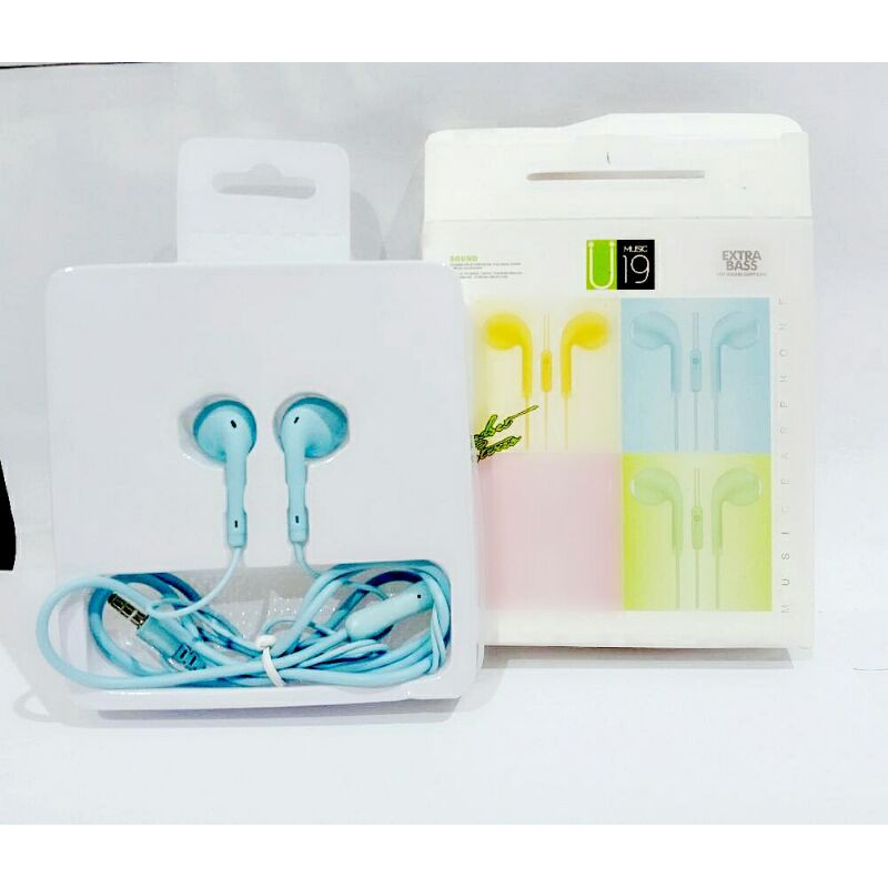 ⭐️ Jendela Kosmetik ⭐️ Handsfree U19 Macaron / Headset / Earphone / Handsfree ( Hifi Extra Bass )