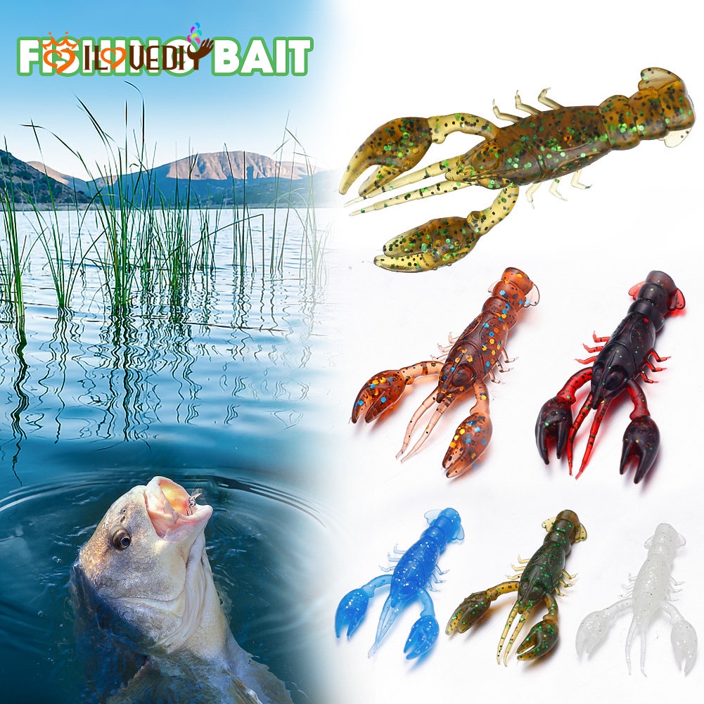 Umpan Pancing Soft Bait Bentuk Lobster Bahan Silikon Ukuran 5cm