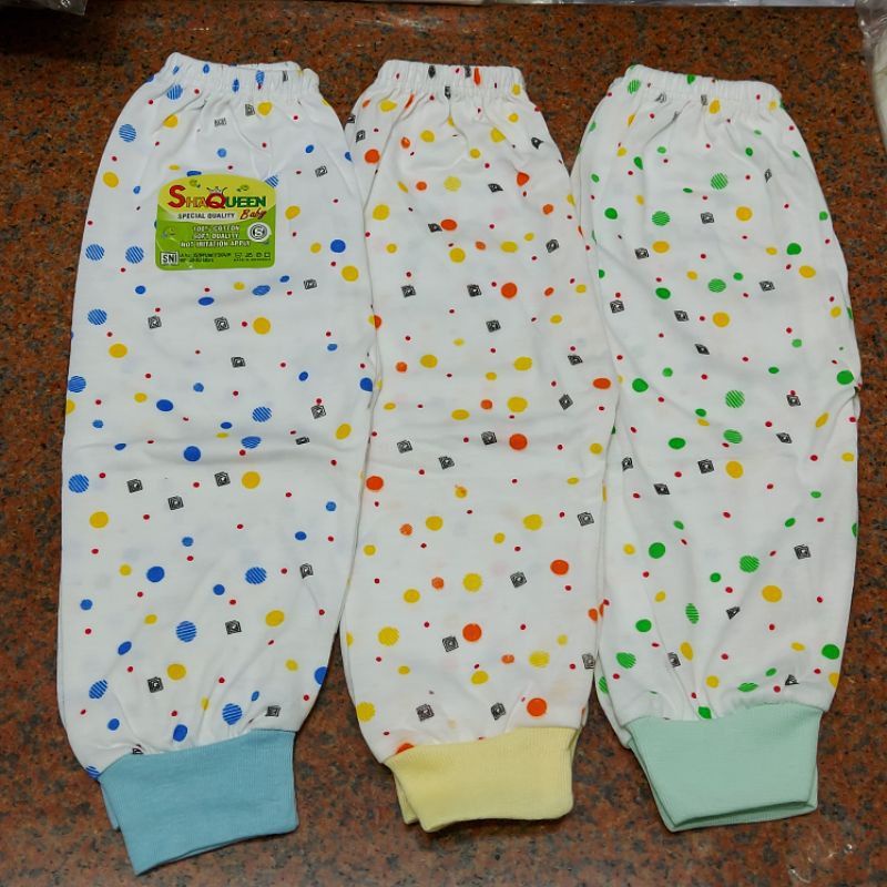 6pcs ½ Lusin Celana Panjang Bayi Shaqueen Motif SNI / Celana Panjang Anak Katun