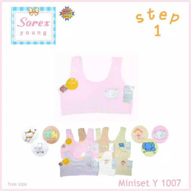 Miniset Anak Perempuan berwarna Step 1 Sorex YOUN)G Y1004  ( 3pcs)