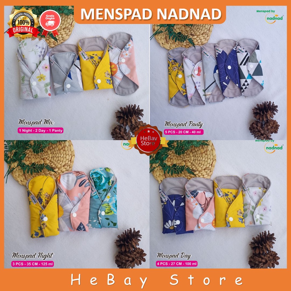 Menstrual Pads NadNad Menspad Pembalut Kain Softex Kain Cuci Ulang Murah