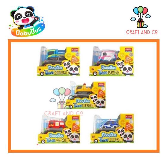Mainan mobil Monster Truck Babybus Police Car Truck Fire truck Tow