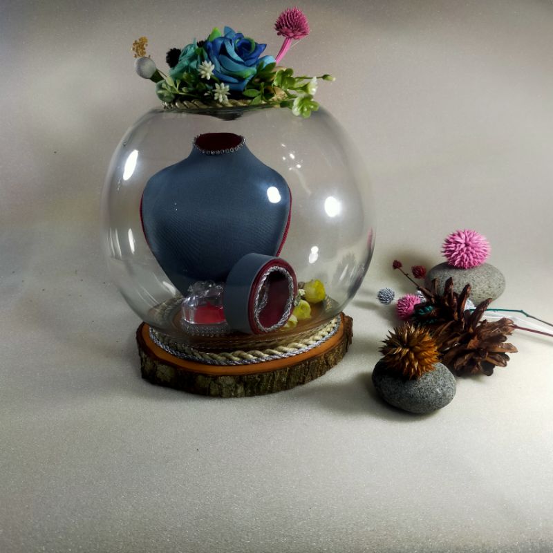 Kotak Mahar Pernikahan / Glass Dome / KotakCincin / Display perhiasan kalung / Kotak Mahar Pernikaha