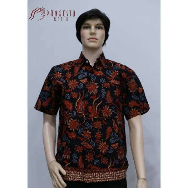 Kemeja Batik Pria Lengan Pendek Motif Kembang Kanthil - Pangestu Batik