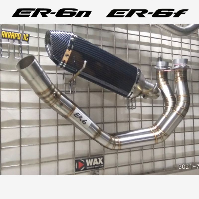KNALPOT AKRAPOVIC IMPORT FOR KAWASAKI ER6 ER6N ER6F FULL SYSTEM
