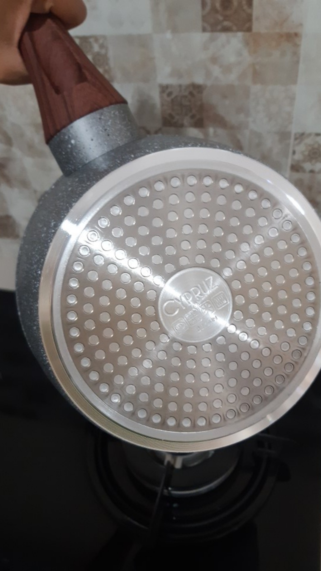 Cypruz Sn0212 Sauce Pan 18cm 18 Saucepan Marble Teflon Induksi Wajan