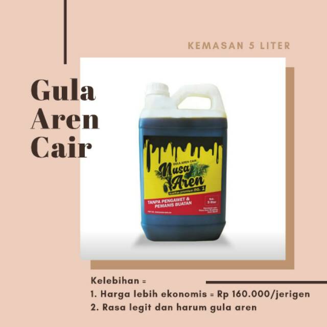 

Gula aren cair Nusa Aren / brown sugar 5 liter