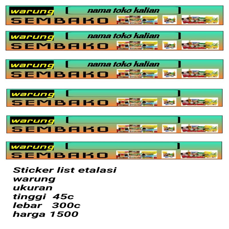 

STICKER ETALASI WARUNG SEMBAKO 01