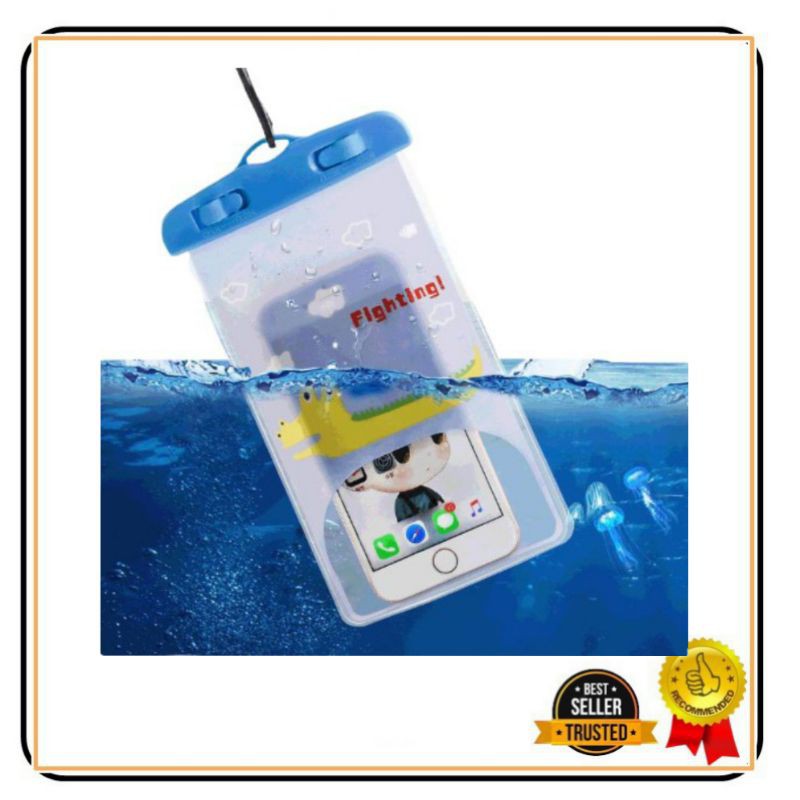 JY 346 Sarung HP Anti Air/Pouch HP Smartphone Waterproof Case Karakter