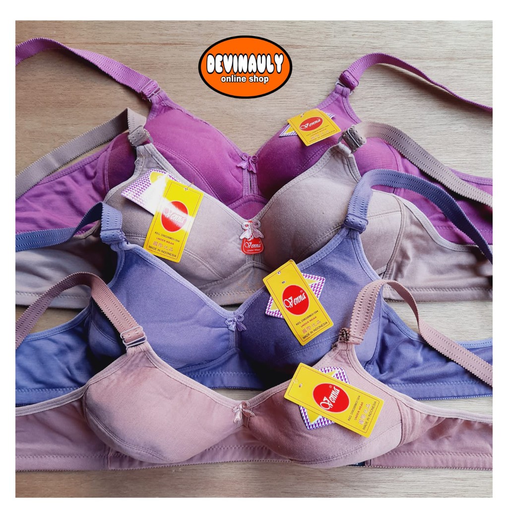 Bra Venna Kait Tiga Tali Lebar Tanpa Busa tanpa kawat