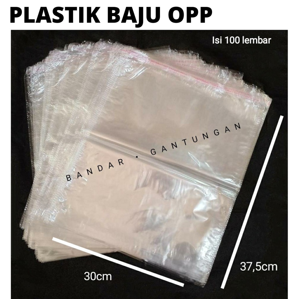 Plastik Packing OPP Seal Lem Ukuran 0.3/28 mic Super tebal Plastik Baju/Pembungkus Baju-PAK G