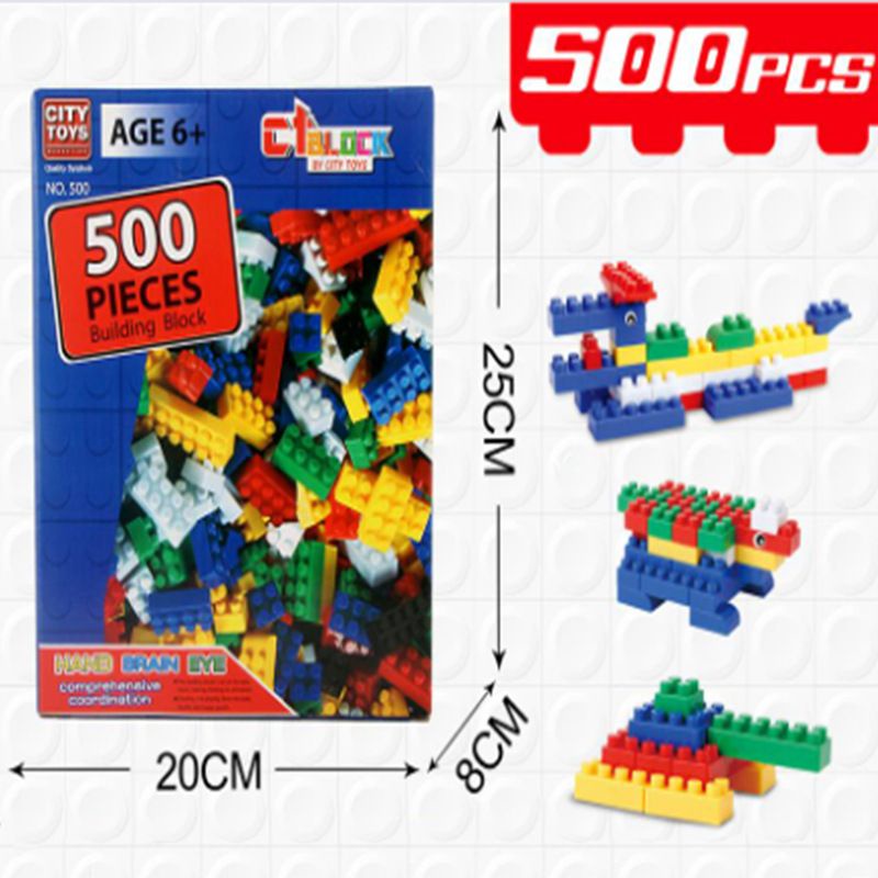 Mainan Anak BALOK SUSUN 500 PCS Mainan Edukasi Mainan Balok Susun Isi 500pcs Building Block Balok Susun