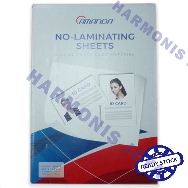 

Kertas PVC Bahan ID Card Instant 50 Sheet Merk AMANDA