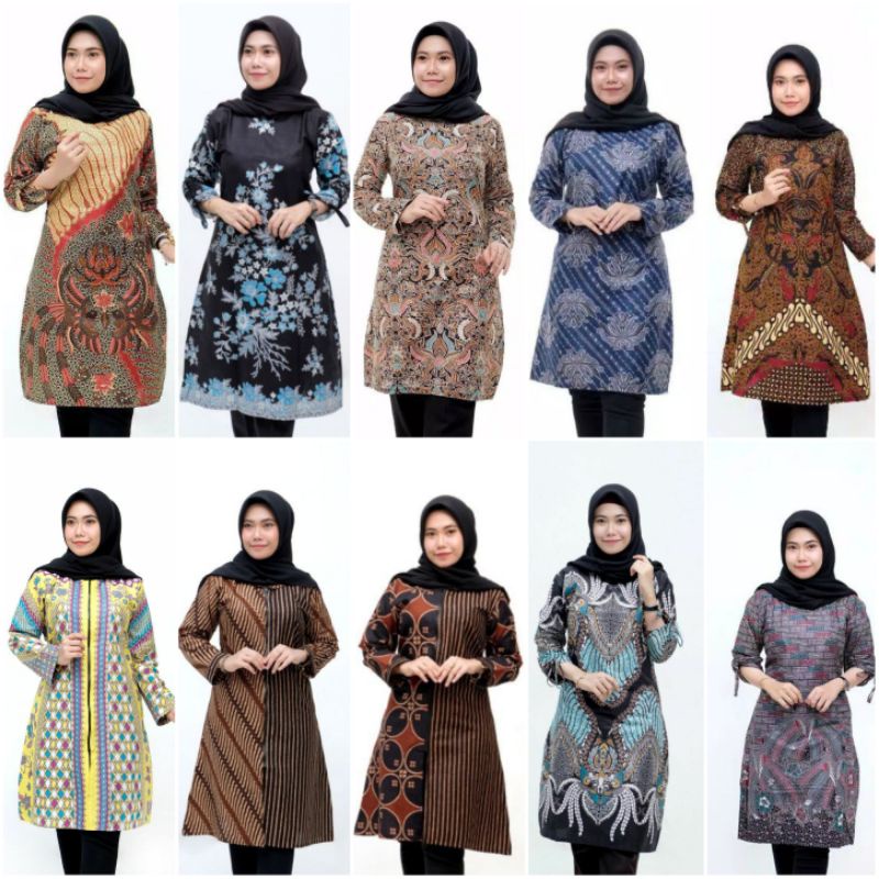 Terlaris SERUT GENES JELITA TUNIC NAVBOR YELBOR WHITBOR CREAMBOR TUNIK BATIK MODERN HRB030 DOLBI DOB