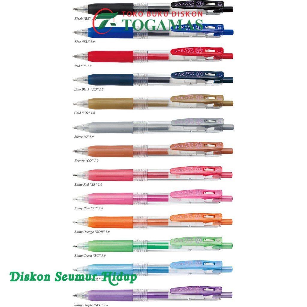 

ZEBRA SARASA CLIP 1,0 mm