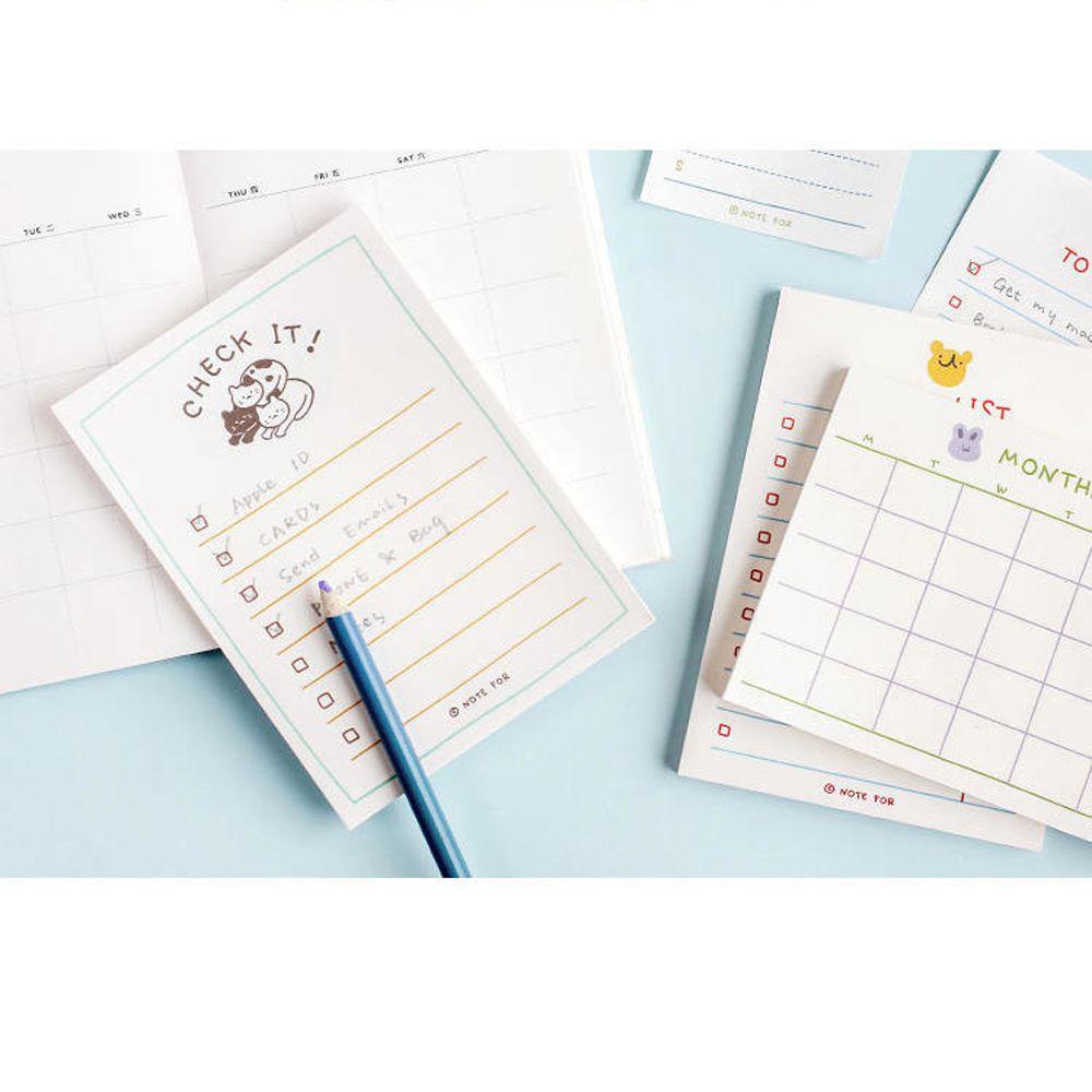 Memo Pads Agustina 100sheets/50sheets Creativity Post Notes Tulisan Pad Paket Mingguan Daily Plan Sticky Notes