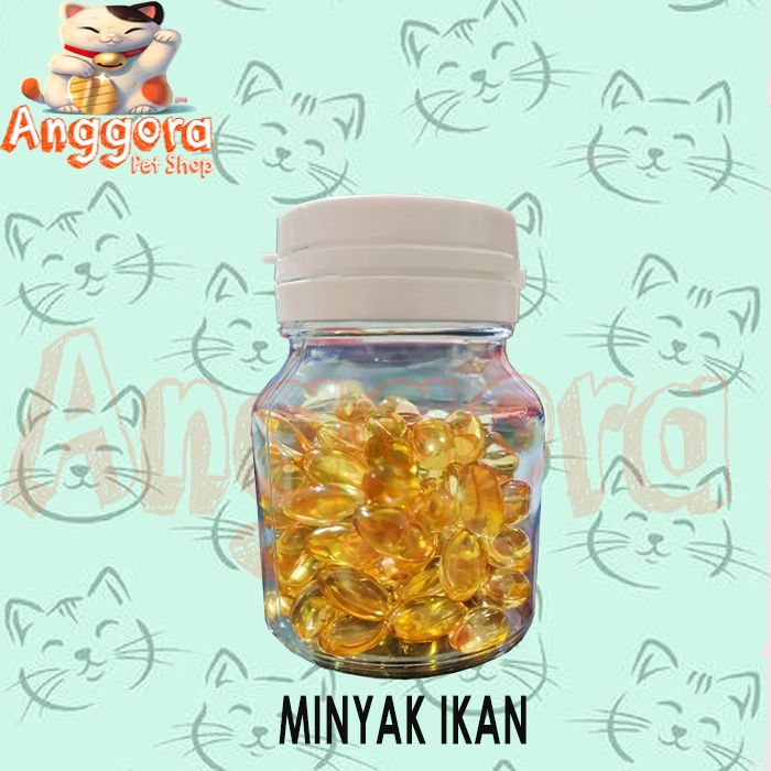 Minyak Ikan Fish Oil isi 100pcs - Vitamin untuk Kucing dan Anjing