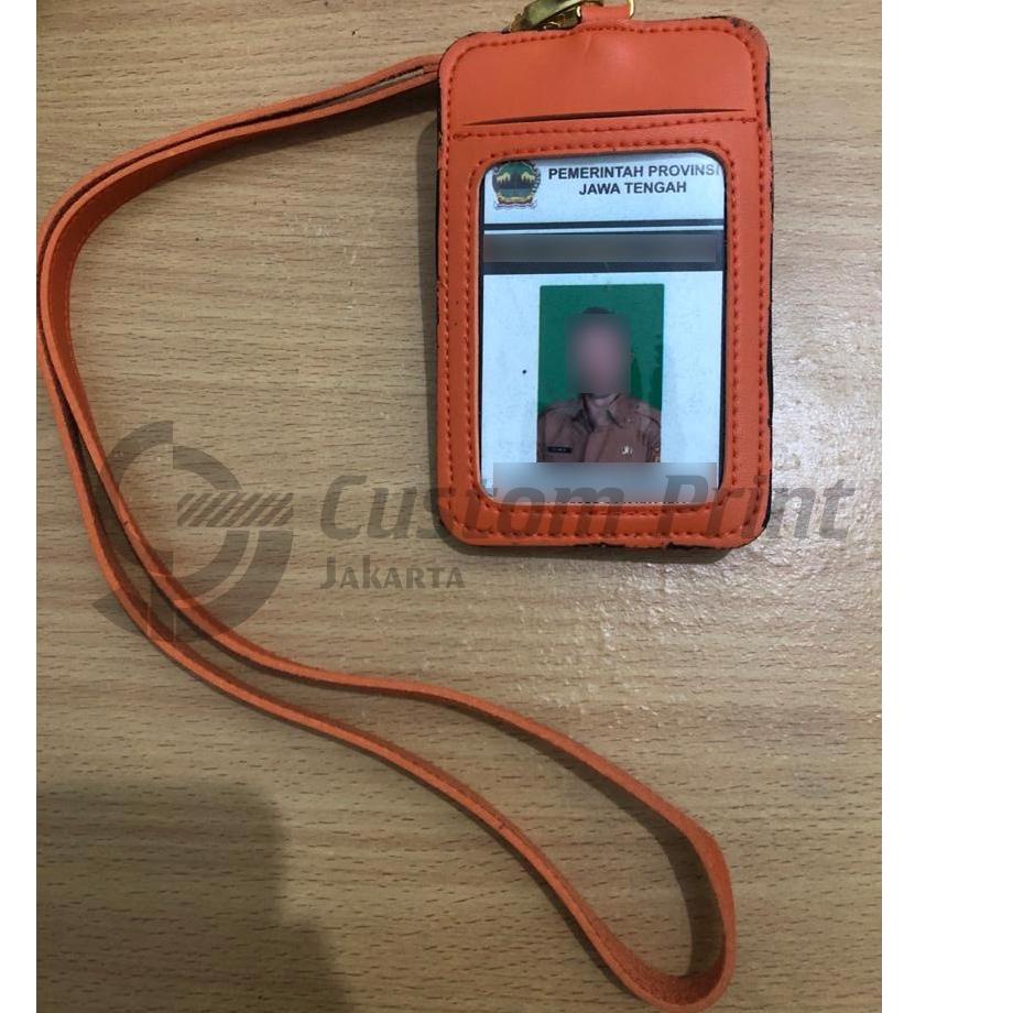 

Laris!!SR-1278|Name Tag Kulit Card Holder ID Card Tali Gantungan kalung