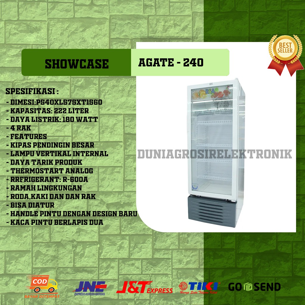 Showcase RSA AGATE - 240 Pengiriman AREA BOGOR
