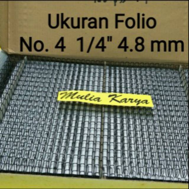 

Spiral Kawat Jilid F4 Folio no. 4 Ukuran 1/4' 4.8mm