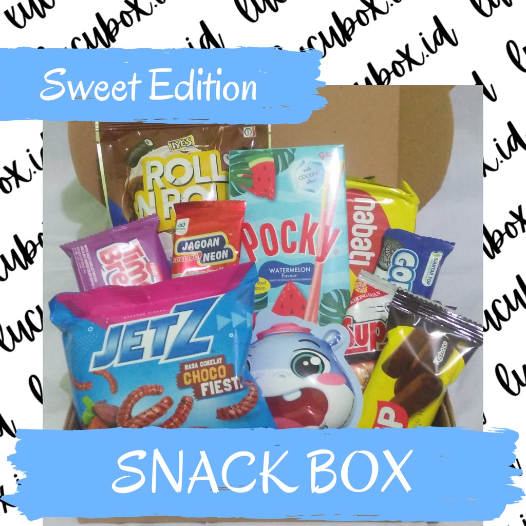 

Snack Box Sweet Edition (Hadiah/Kado/Hampers Ulang Tahun, Sidang, Wisuda)