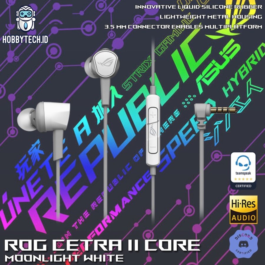 ASUS ROG Cetra 2 Core Moonlight White In-Ear Gaming