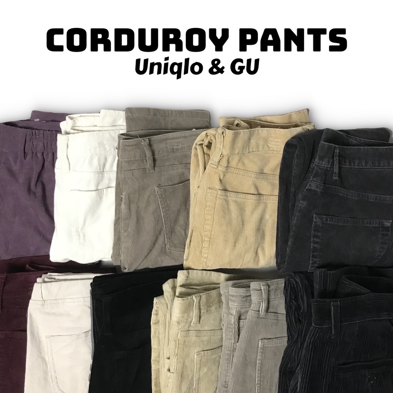 CORDUROY PANTS UNIQLO GU (Celana Corduroy Uniqlo GU Pria/Wanita Cowok/Cewek)