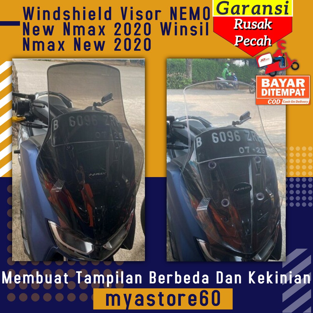 Windshield Visor Winsil NEMO New Nmax 2020 Winsil Aksesoris Variasi Sparepart Nmax New 2020