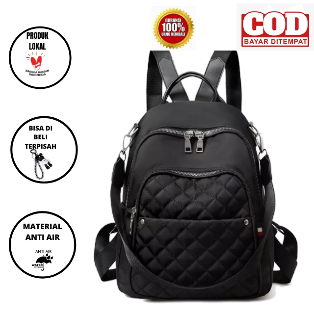 Tas Ransel Wanita Korea Terbaru Kekinian Bahan Anti Air/Tas Sekolah/Tas Gendong Remaja/Tas Gemblok B