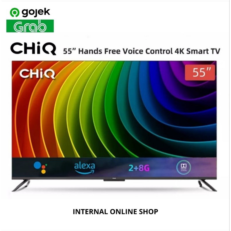 CHiQ U55G7PF Smart TV 55 Inch 4K Android TV Garansi Resmi