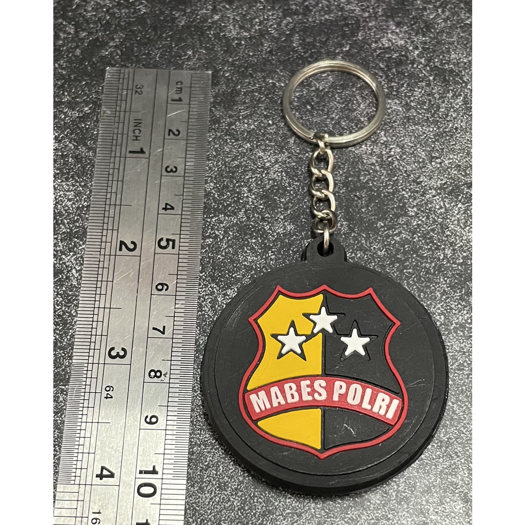 Gantungan Kunci Mabes Polr* | Keychain | Gantungan Kunci Karet Police