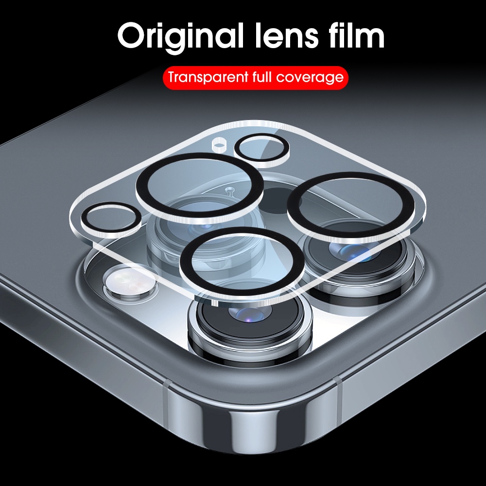 HD Lens Film Mobile Phone Camera Protection Film Full Coverage Tempered Glass Film Mobile Phone Lens Rear Film Compatible with IPhone 14/14 Plus/14 Pro/14 Pro Max