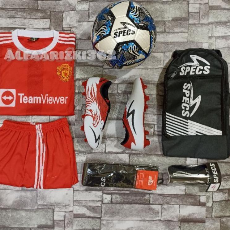 MP.31My22c– paket komplit semua sepatu sepak bola anak bonus jersey dan bola sepak. paket sepatu spe