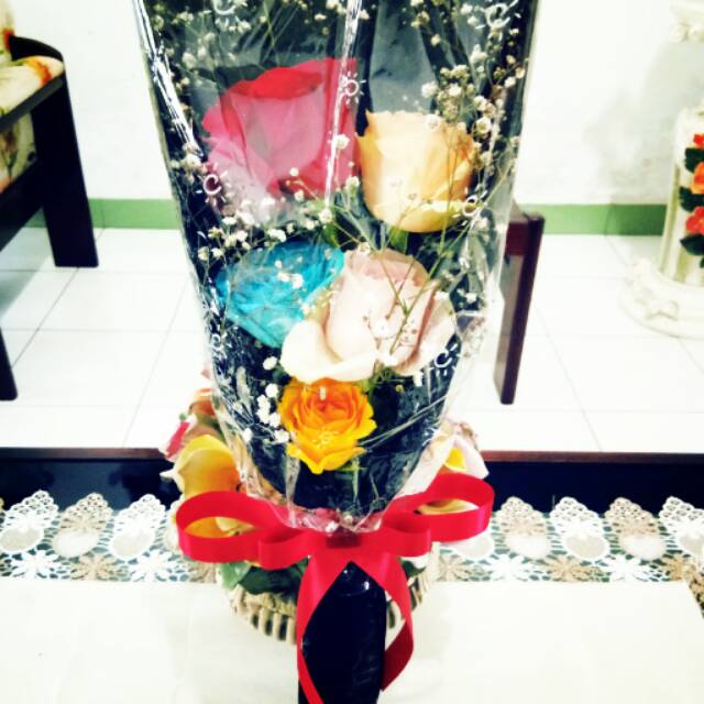 Buket bunga hidup/ buket ultah/ buket bunga