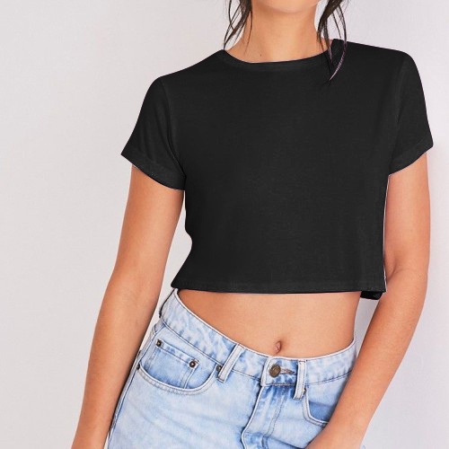 HOPYLOVY - Kaos Crop Wanita Polos bahan Katun super Comfy Starla