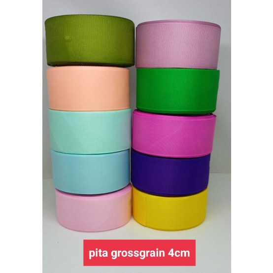 pita grossgrain lebar 4cm ( 1-1/2inchi ) per Roll ( 18meter )