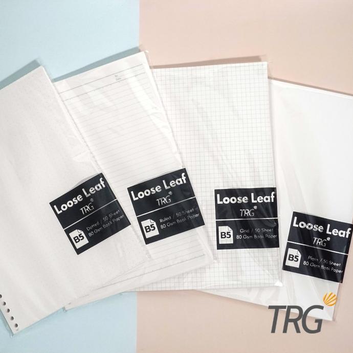 

((BISA COD)) TRG - Isi Loose Leaf Book Paper B5 TRG - Refill Binder Bookpaper Dotted Grid Plain B5 TRG