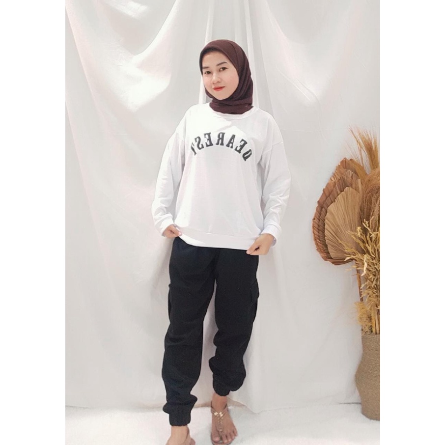 FC - DEAREST OVERSIZE SWEATER - SWEATER OBLONG CREWNECK WANITA