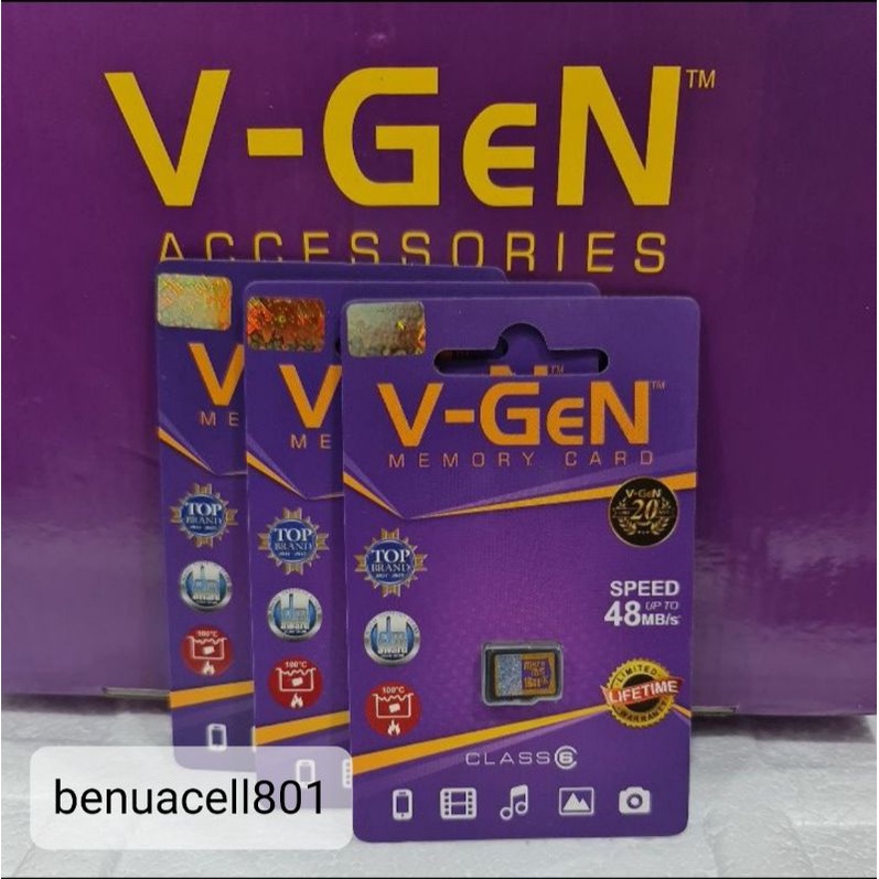 Memory V-Gen Micro SD V-Gen kartu memory V-Gen original 16 GB Class 6