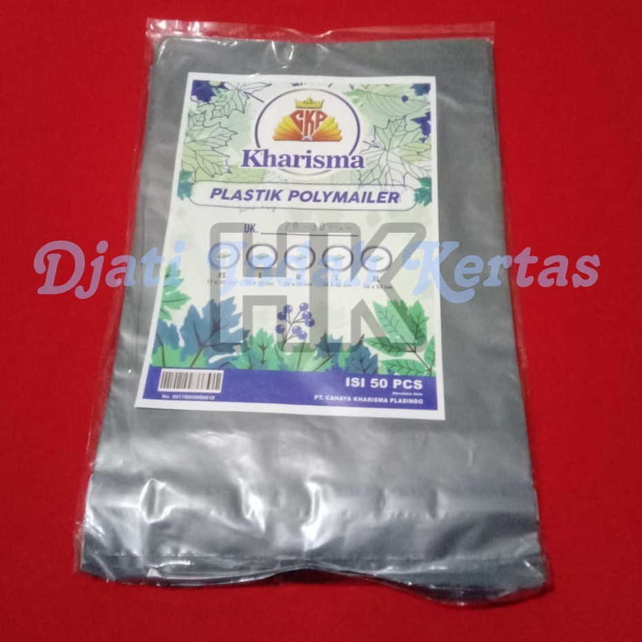 

Plastik Packing Polymailer - KHARISMA - Ukuran 28 x 42 Warna Silver Isi 50 pcs