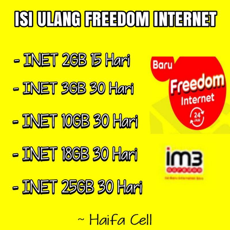 ISI ULANG PAKET DATA FREEDOM INTERNET INDOSAT IM3