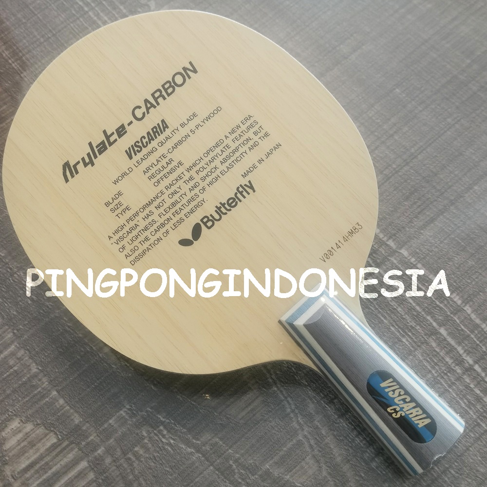 Butterfly Viscaria ALC - Penhold - Kayu Pingpong Carbon Blade Tenis Meja Bet Bat