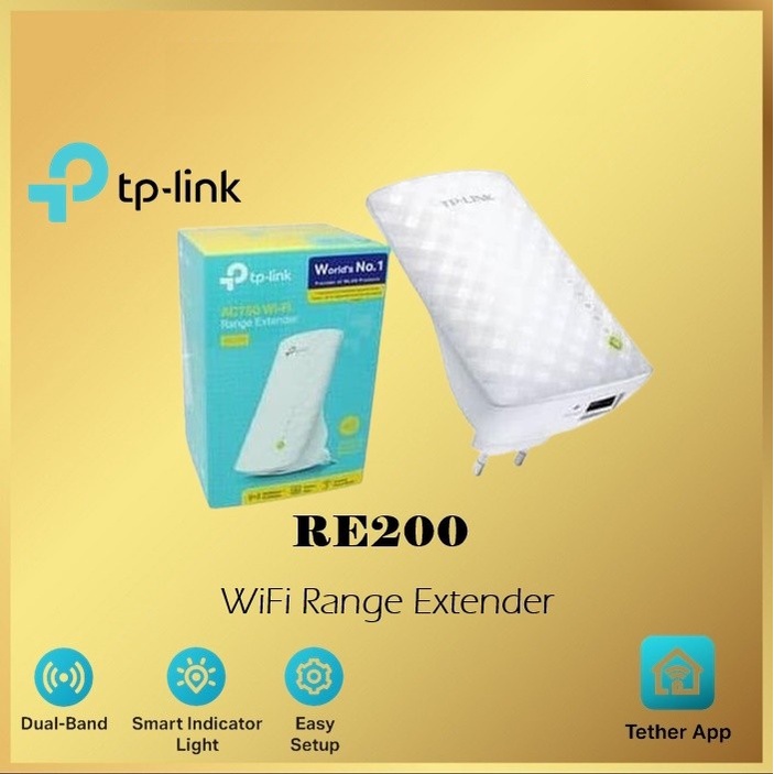 TP-LINK RE200 AC750 WiFi Range Extender ARCHER SERIES TL-RE200 TL