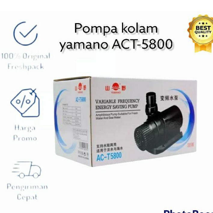 Yamano Act 5800 Low Watt Pompa Kolam Ikan Hidroponik Naik 5.5 Meter