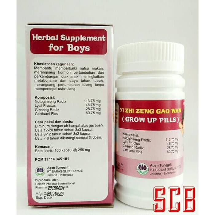 Grow Up Pills For Boys Yi Zhi Zeng Gao Wan - Obat Peninggi Badan