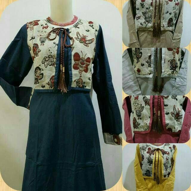 GAMIS ROMPI MURAH KEKINIAN FASHION HIJAB BUSANA MUSLIM WANITA MURAH BAJU LEBARAN TERBARU - REAL PICT