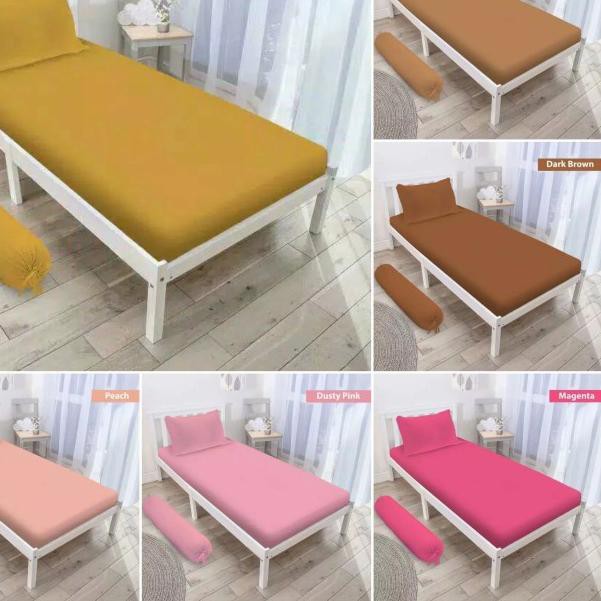 ♣ sprei vito polos ukuran 100x200 - dark brown ✥