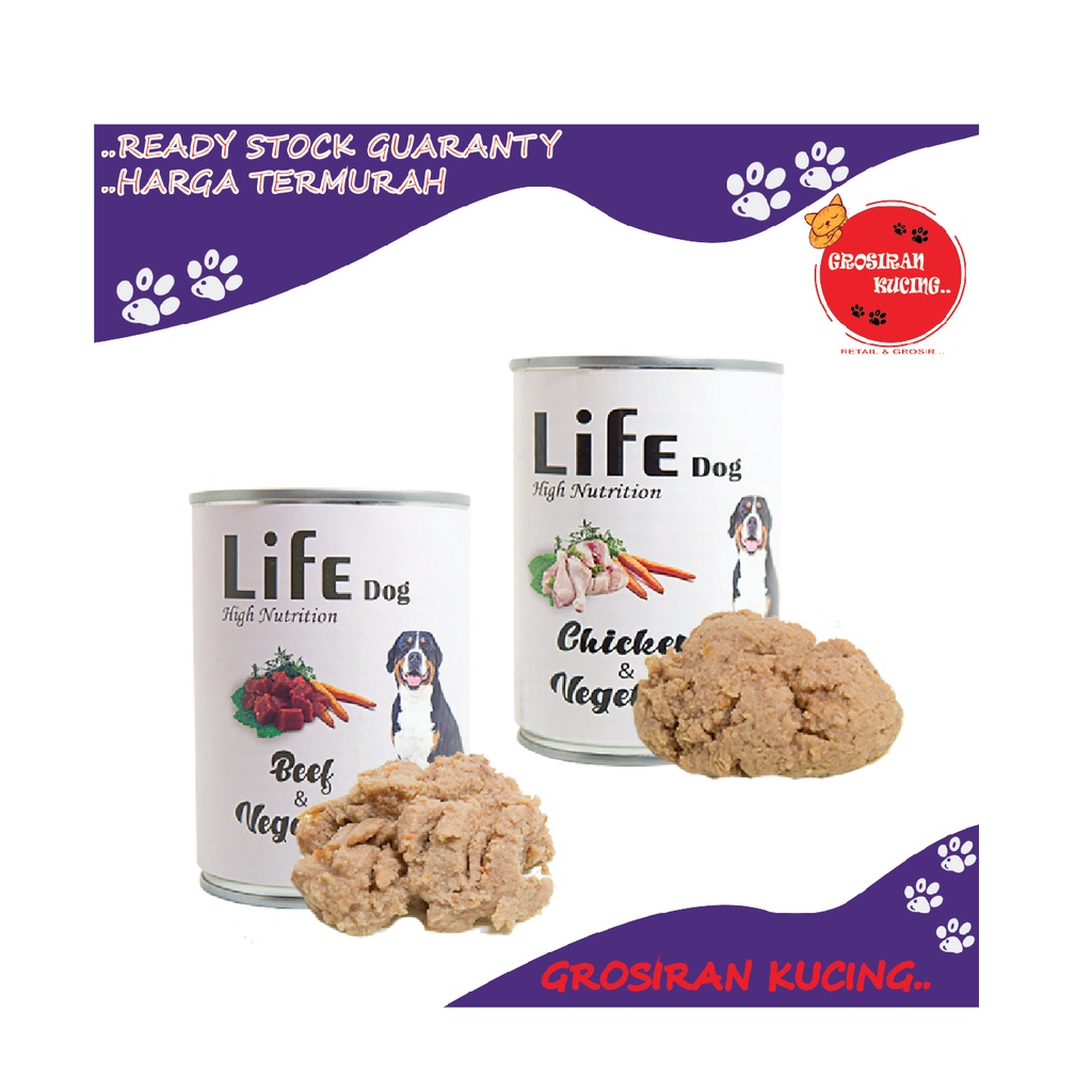 Makanan Anjing Kaleng Wet Life Dog Can 375Gram