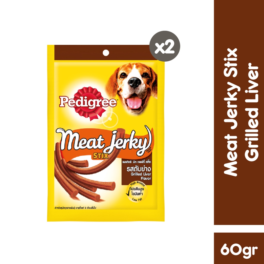 PEDIGREE® Meat Jerky Stix Snack Anjing 60 g - Isi 2-Grilled Liver